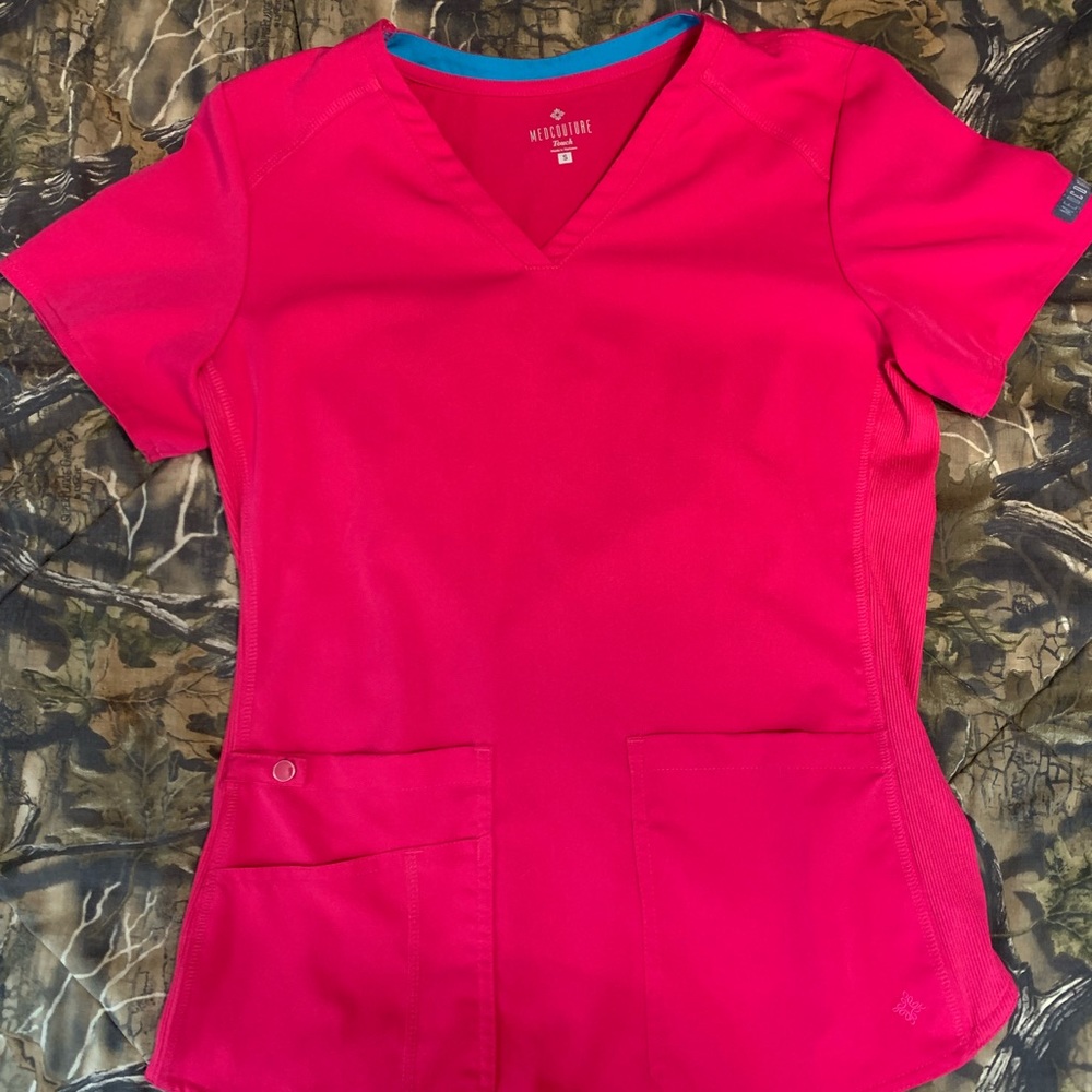 Pink Med Couture scrub top